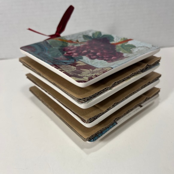 Manual Susanne Nicoll Vintage Orchard Pears Apple Grapes Peaches Plate Set‎ (4) - Picture 5 of 11